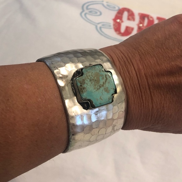 Jewelry - Silver Turquoise Cuff Costume Jewelry Bracelet